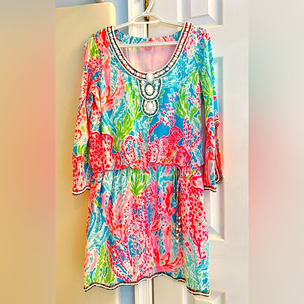 Lilly Pulitzer Delisa Dress Let’s Cha Cha Print